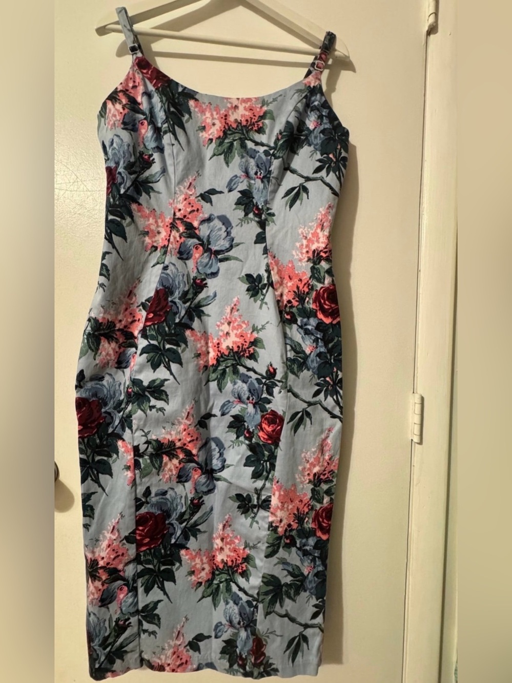 Rare! Pinup Couture Floral wiggle Pencil Dress roses and flowers - Picture 5 of 5